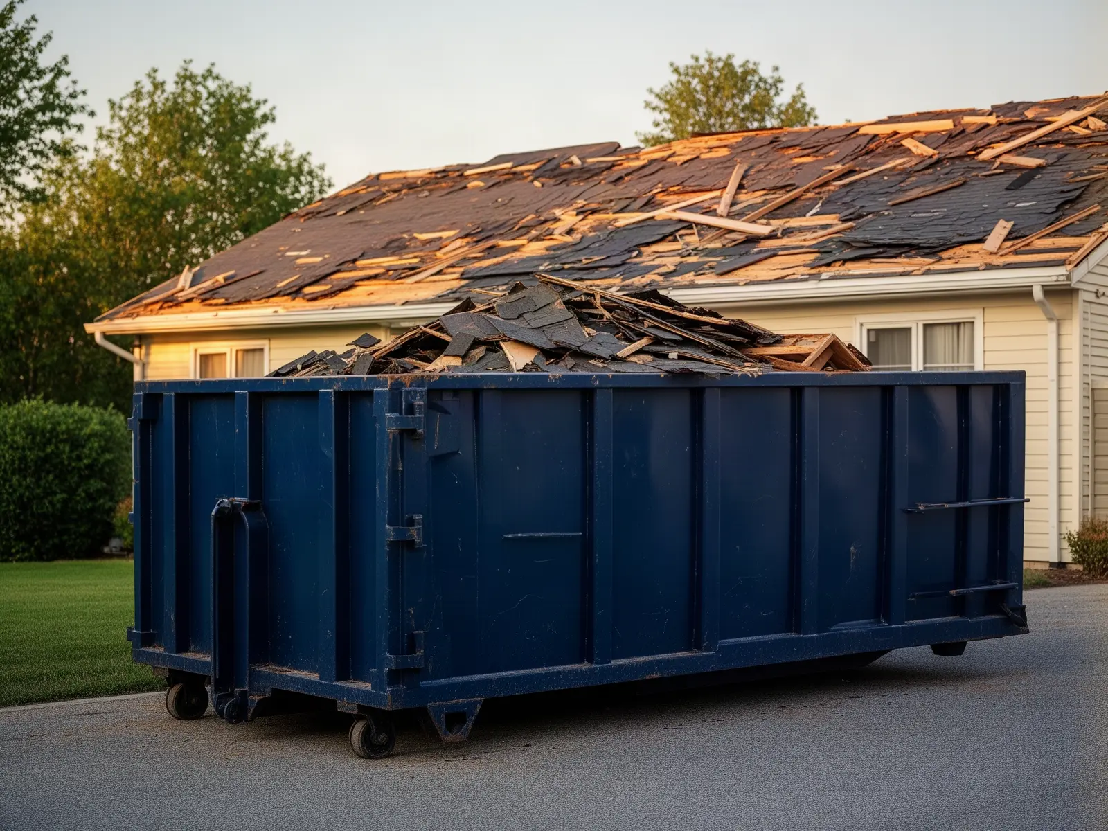 Roll-off dumpster from Tamlow & Son Dumpster Rental in Dallas, TX